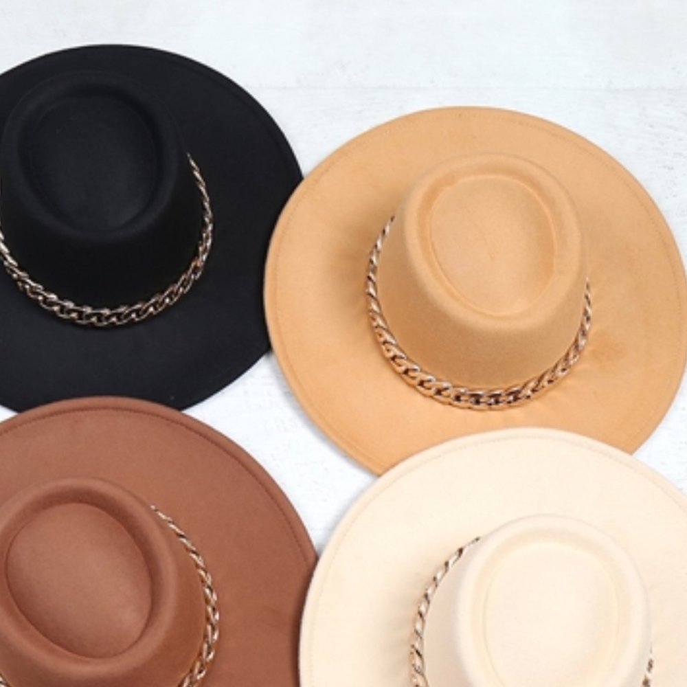 CLASSIC chain detailed Hat -black - Picture 3 of 3